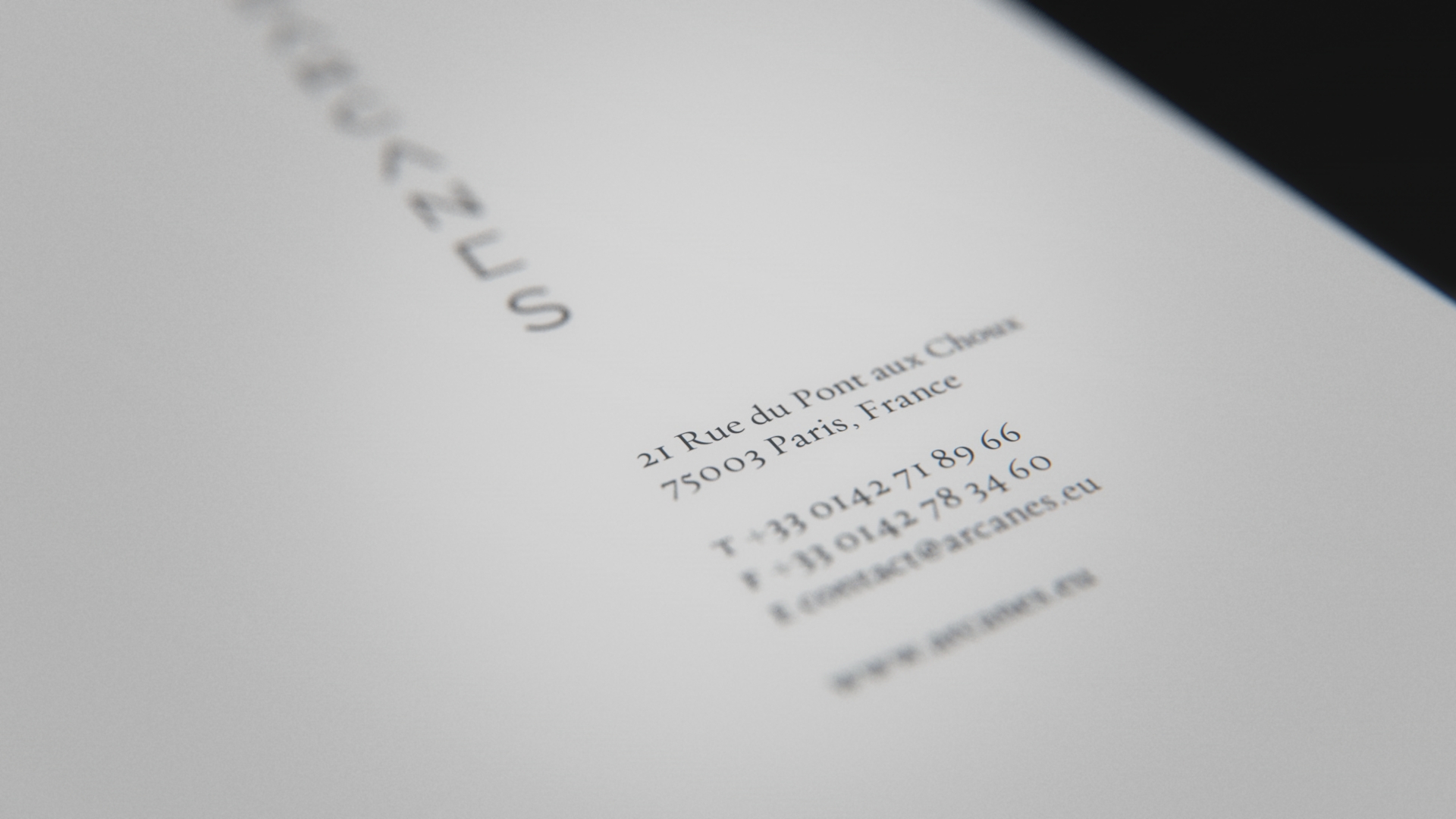 Arcanes Letterhead
